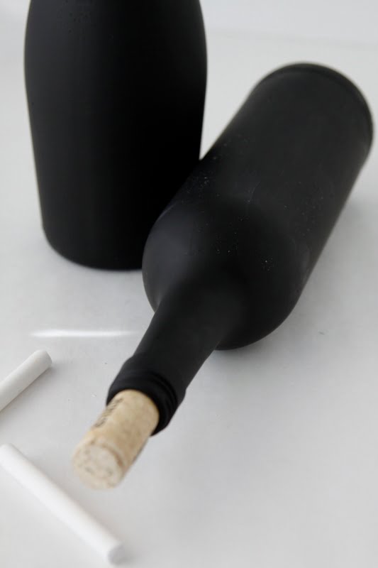 DIY Chalkboard Paint Wine Bottle 1